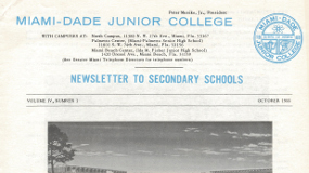 A newsletter to secondary schools hailing the soon to open South Campus (Kendall)