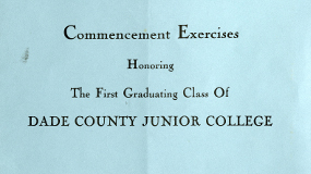 A scanned copy of the program for the College's first commencement exercise