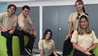 The students from the Student Government Association pause to take a picture