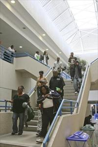 Meek Center - North Campus - Students Descend Stairs