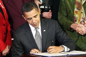 President Obama signs H.R. 838