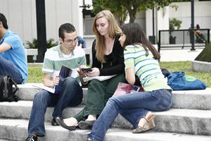 students studying