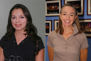 Students Angelica Matta and Claudia Bruce