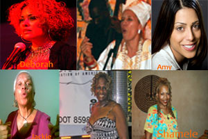 Clockwise from top left: Deborah Magdalena-Sama, Lela Lombardo, Amy Baez, Shamele Jenkins, Norvell A.S. Holyfield, Jackie Earley