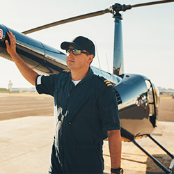 Male pilot in uniform