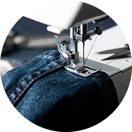 Sewing machine and Denim fabric
