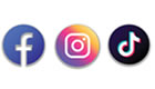 Three logos shown for Facebook, Pinterest and Twitter