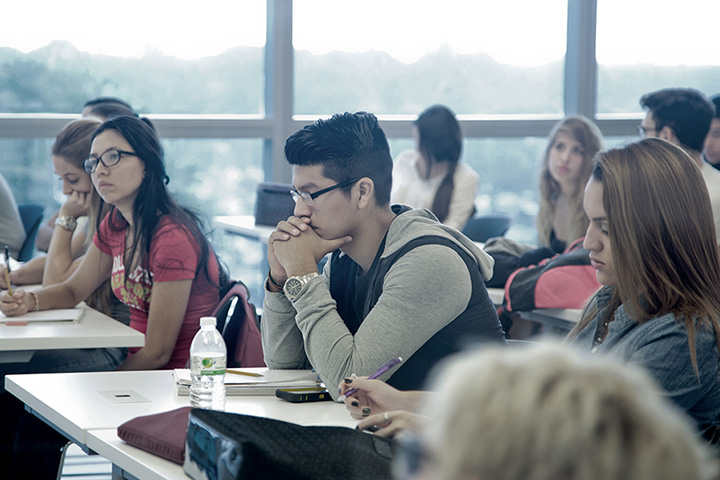 Students in a classroom