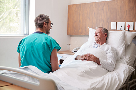 Nurse talking to a patient