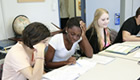 Students engaging in a classroom discussion