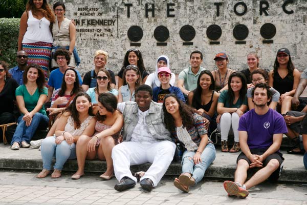 MDC Honors College students on a trip
