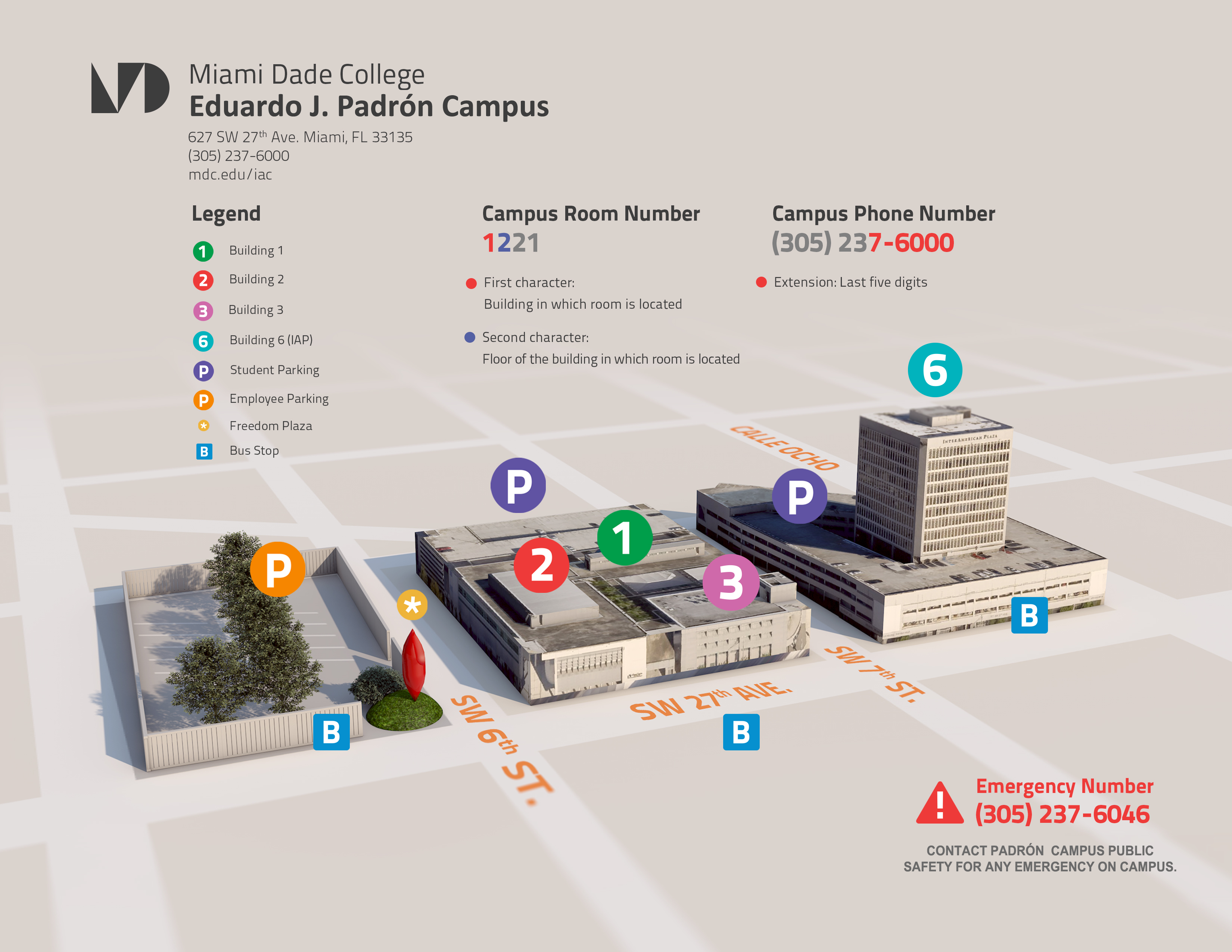 campus map & directions - interamerican campus | miami dade