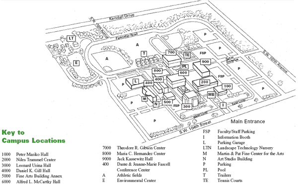 Mdc Kendall Campus Map - United States Map