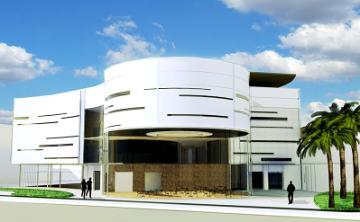 Rendered image of building