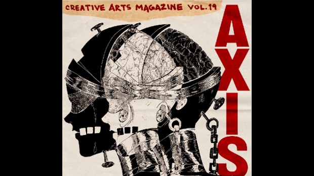 Cover of AXIS Magazine showing a young woman posing outside in a yellow dress
