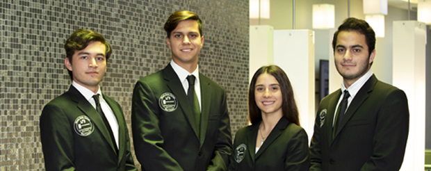 Four students pose for a picture from Student Government