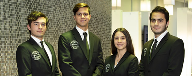 A group of student invovled in student government pose for a picture