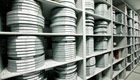 Film reels in archive room